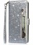 Xiaomi 13 Lite/civi 2 5g Glittery Deri Telefon Stand Kılıfı Zippered Cüzdan Telefon Kapak Silver (Yurt Dışından) 3