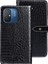 Xiaomi Redmi Için 12C 4g Timsah Pu Pu Deri Deri Telefon Flip Cüzdan Kılıfı Görüntüleme Standı Anti-Çizelge Manyetik Toka Telefon Kapak Black (Yurt Dışından) 1