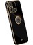 Xiaomi Redmi Için Xinli 12C 4g Yüzük Kickstand Telefon Koruyucu Kılıf Elektrapan Altın Kenar Tpu Arka Kapak Black (Yurt Dışından) 1