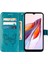 Xiaomi Redmi Için Deri Telefon Kılıfı 12C 4G/11A 4g/poco C55 4g, Cüzdan Kelebek Çiçek Stand El Strap-Blue ile Flip Telefon Kapağı (Yurt Dışından) 2