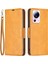 Xiaomi 13 Lite/civi 2 5g Stand Telefon Kılıfı Pu Deri Cüzdan Telefon Kapağı Strap-Sarı (Yurt Dışından) 1