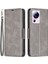 Xiaomi 13 Lite/civi 2 5g Stand Telefon Kılıfı Pu Deri Cüzdan Telefon Kapağı Strap-Grey (Yurt Dışından) 1