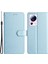 Xiaomi Için 13 Lite/civi 2 5g Pu Deri Ipek Doku Telefon Kılıfı Stand Flip Cover Sky Mavi (Yurt Dışından) 1