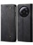 Xiaomi Için 13 Ultra Cüzdan Stand Pu Deri Kılıf Kot Ceza Doku Cep Telefonu Kapak Black (Yurt Dışından) 1