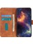 Xiaomi Için Khazneh Redmi Not 12S 4g Retro Doku Telefon Kılıfı Pu Deri Telefon Stand Cüzdan Koruyucu Kapak Kahverengi (Yurt Dışından) 5