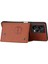 Xiaomi Için Poco X5 5g/redmi Note 12 5g (Global)/(Hindistan)/(Çin) Kickstand Telefon Kılıfı Tutucu Pu Deri Kaplamalı Tpu Kapak-Işık Kahverengi (Yurt Dışından) 3