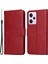 Xiaomi Redmi Için Note 12 Pro 5g /note 12 Pro Speed ​​5g /poco X5 Pro 5g Buzağı Dokusu Pu Deri Kılıf Stand Cüzdan Telefon Koruyucu Kapak Kayış Kırmızısı (Yurt Dışından) 1