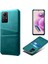 Xiaomi Için Redmi Note 12S 4g Koruyucu Telefon Kılıfı Çift Kart Yuvaları Pu Deri Kaplamalı Sert Pc Kapak Yeşili (Yurt Dışından) 1