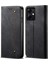 Xiaomi Için Redmi Note 12 5g (Global)/(Hindistan)/(Çin)/poco X5 5g Kot Kot Kumaş Doku Pu Tam Koruma Telefon Kılıfı Stand Manyetik Emilim Flip Cüzdan Kapak Black (Yurt Dışından) 1