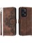 Xiaomi Redmi Için Note 12 Turbo/poco F5 5g Cilt Touch Telefon Kılıfı Çiçek Baskılı Deri Flip Kapak Cüzdan, Kayış-Kahverengi (Yurt Dışından) 1