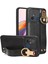 Xiaomi Redmi Için 12C 4g/poco C55 4g Bileklik Kickstand Cover Pu Deri Kaplamalı Pc+Tpu Boyun Kayışı Black ile (Yurt Dışından) 1