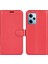 Xiaomi Redmi Için Note 12 Pro 5g/note 12 Pro Speed ​​5g/poco X5 Pro 5g Litchi Doku Pu Deri Cüzdan Telefon Stand Kapak-Kırmızı (Yurt Dışından) 1