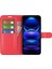 Xiaomi Redmi Için Note 12 Pro 5g/note 12 Pro Speed ​​5g/poco X5 Pro 5g Litchi Doku Pu Deri Cüzdan Telefon Stand Kapak-Kırmızı (Yurt Dışından) 2