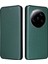 Xiaomi 13 Ultra Pu Deri Telefon Kılıfı Karbon Fiber Doku Stand Kartı Yuvası Kapak Yeşil (Yurt Dışından) 1