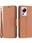 Xiaomi Için 13 Lite/civi 2 5g Pu Deri Cüzdan Kapağı Litchi Doku Stand Telefon Kılıfı Strap-Brown (Yurt Dışından) 1