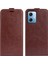 Xiaomi Redmi Için Note 12 5g (Global)/(Hindistan)/(Çin)/poco X5 5g Çılgın At Doku Kartı Tutucu Deri Koruyucu Kapak Dikey Flip Case-Brown (Yurt Dışından) 1