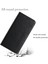 Xiaomi Redmi Için Manyetik Telefon Kapağı 12C 4g Şok Geçirmez Pu Deri Cep Telefon Kılıfı Stand Cüzdan Black (Yurt Dışından) 5