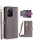 Xiaomi Redmi Için Note 12 Pro Speed ​​5g /note 12 Pro 5g /poco X5 Pro 5g Fermuarı Cep Telefonu Stand Kılıf Kart Kartı Yuvaları Straps-Grey ile Deri Telefon Kapağı (Yurt Dışından) 1