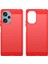 Xiaomi Redmi Için Note 12 Turbo/poco F5 5g Karbon Fiber Doku Fırçalanmış Kahve Telefon Tpu Kapak-Kırmızı (Yurt Dışından) 3