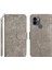 Xiaomi Redmi A1+ 4g/a2+ 4g/poco C50 4g Cüzdan Telefon Kılıfı Şerit Desen Anti-Drop Folio Kapak Manyetik Toka Pu Deri Stand Kabuğu Strap-Grey (Yurt Dışından) 1