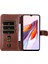 Xiaomi Redmi Için 12C 4G/11A 4g Deri Telefon Kılıfı Stand Cüzdan-Kahverengi ile Fermuar Cep Telefonu Kapağı (Yurt Dışından) 3