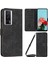 Xiaomi Poco F5 Pro 5g/redmi K60 Pro 5G/K60 5g Deri Telefon Kılıf Hatları Baskılı Stand Telefon Cüzdan Kapak Black (Yurt Dışından) 1