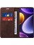 Xiaomi Için Rfıd Engelleme Kabuğu Redmi Not 12 Turbo/poco F5 5g Telefon Cüzdan Kılıf Deri Deri Stand Kapak Kahverengi (Yurt Dışından) 2