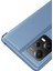 Xiaomi Için Poco X5 5g/redmi Note 12 5g (Global)/(Hindistan)/(Çin) Pencere Telefon Standı Kılıfı Elektraparma Aynası Yüzey Deri Kapak Blue (Yurt Dışından) 4