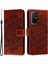 Xiaomi Redmi Için 12C 4g Deri Cüzdan Telefon Kapağı Mandala Baskalı Damla Geçirmez Stand Case-Brown (Yurt Dışından) 1