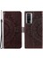 Xiaomi Için Poco F5 Pro 5g/redmi K60 Pro 5G/K60 5g Cep Telefonu Kabuğu Baskılı Mandala Çiçek Desen Cüzdan Stand Telefon Vaka-Kahverengi (Yurt Dışından) 1