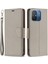 Xiaomi Için Cüzdan Kılıfı Redmi 12C 4g Pu Deri Telefon Kılıfı Düz ​​renk Stand Mobil Telefon Kapak Grey (Yurt Dışından) 1