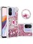 Xiaomi Redmi Için 12C 4G/11A 4g Glitter Case Ring Kickstand Sıvı Tpu Telefon Kapak Golü Altın/kalpler (Yurt Dışından) 1