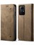 Xiaomi Için Redmi Note 12S 4g Kot Ceza Doku Telefon Kılıfı Pu Deri Stand Flip Cüzdan Kapak-Khaki (Yurt Dışından) 1
