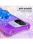 Xiaomi Redmi Için 12C 4G/11A 4g Ygencient Glittient Sıvı Telefon Kılıf Yüzüğü Kickstand Tpu Kapak-Mor+Sky Mavisi (Yurt Dışından) 4