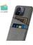 Çift Kart Yuvaları Bez Doku Telefon Kılıfı Xiaomi Redmi 12C 4g, Sert Pc Koruyucu Telefon Kapak-Grey (Yurt Dışından) 3