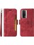 Xiaomi Redmi K60 5G/K60 Pro 5g/poco F5 Pro 5g Pu Deri Telefon Kapağı Şok Geçirmez Kasa-Kırmızı (Yurt Dışından) 1