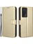 Xiaomi Için Deri Telefon Kılıfı Poco F5 Pro 5g/redmi K60 Pro 5G/K60 5G/K60 Şampiyon Edition Çılgın At Doku Doku Stand Cüzdan Cep Telefonu Kapak Strap-Gold (Yurt Dışından) 1