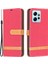 Xiaomi Için Redmi Note 12 4g Kot Pu Deri Pu Deri Telefon Kapağı Stand Cüzdan-Red ile Telefon Kılıfı (Yurt Dışından) 1