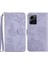 HT03 Cüzdan Telefon Kılıfı Xiaomi Redmi Note 12 4g Baskılı Cilt Touch Deri Telefon Stand Kapağı Bilek Kayış-Mor ile (Yurt Dışından) 1