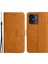 Xiaomi Redmi Için 12C 4g Hat Çizgisi Desenli Telefon Kılıfı Düz ​​renk Pu Deri Deri Flip Cüzdan Kapağı Stand-Sarı ile (Yurt Dışından) 1