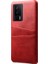 Xiaomi Poco F5 Pro 5g/redmi K60 Pro 5G/K60 5g Pu Deri+Sert Pc Telefon Kılıfı Çift Kart Tutucu Ultra Ince Koruyucu Kabuk Kapak-Kırmızısı (Yurt Dışından) 2