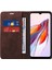 Xiaomi Redmi Için 12C 4G/11A 4g/poco C55 4g Telefon Cüzdan Kılıfı Rfıd Blowıng Deri Deri Stand Kapak-Kahverengi (Yurt Dışından) 2