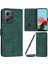 Xiaomi Için Redmi Note 12 4g Pu Deri Flip Kapak Çizgileri Baskılı Folio Stand Cüzdan Telefon Kılıf Yeşil (Yurt Dışından) 1