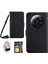 HT03 Xiaomi Için Telefon Kılıfı 13 Ultra Pu Deri Kelebek Çiçekleri Baskılı Stand Cüzdan Kapağı Omuz Kayışı Black (Yurt Dışından) 1
