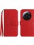 Xiaomi Için HT04 13 Ultra Anti-Dust Ayçiçeği Desen Cüzdan Kapağı Pu Deri Stand Telefon Kılıfı El Strap-Red ile (Yurt Dışından) 1