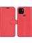 Xiaomi Için Redmi A1+ 4g/a2+ 4g/poco C50 4g Litchi Doku Folio Flip Telefon Kapağı Standı Cüzdan Pu Deri+ Tpu Kasa-Kırmızı (Yurt Dışından) 1
