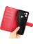 Xiaomi Için Redmi A1+ 4g/a2+ 4g/poco C50 4g Litchi Doku Folio Flip Telefon Kapağı Standı Cüzdan Pu Deri+ Tpu Kasa-Kırmızı (Yurt Dışından) 4