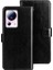 Xiaomi 13 Lite/civi 2 5g Fingerprint Anti-Fingerprint Telefon Kılıfı Stand Pu Deri Çılgın At Doku Doku Cüzdan Flip Cover-Black (Yurt Dışından) 1