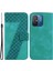 Xiaomi Redmi 12C Için 4g Şok Geçirmez Telefon Kapağı 7 Şekilli Baskılı Pu Deri Cüzdan Standı Case-Yeşil (Yurt Dışından) 1
