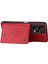 Xiaomi Redmi Için Not 12 5g (Global)/(Hindistan)/(Çin)/poco X5 5g Çift Düğme Kart Tutucu Pu Deri Kaplamalı Tpu Kasa Kickstand Telefon Kapağı Dahili Metal Sac-Kırmızı ile (Yurt Dışından) 3